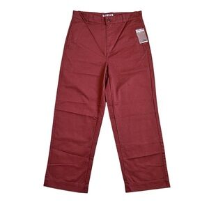 Urban Outfitters Men's 29x30 Maroon Red Chino Cotton Wide Leg Flat Front Pants